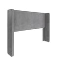 thumbnail image 4 of Home Design Lenox Twin Upholstered Wingback Headboard, Soft Corduroy, Gray, Easy to Assemble, 4 of 8