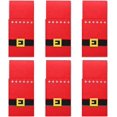 thumbnail image 1 of 6 piezas de portacubiertos navideños XCF diseño de cinturón color rojo, 1 of 3
