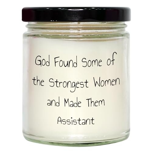 Dieu A Trouvé Certaines des Femmes les Plus Fortes et les A Faites Assistantes Bougie en Soja Vanille 9oz Cadeau pour Collation des Grades Assistant