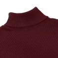 thumbnail image 5 of NY Threads Men's Ribbed Turtleneck Slim Fit Pullover Casual Long Sleeves Basic Top, Small, Wine Red, 5 of 10