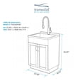 thumbnail image 5 of Transolid TCB-2420-WC Contemporary Laundry Cabinet 23-5/8" Free Standing Single Basin, 5 of 7