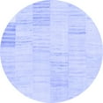 thumbnail image 1 of Ahgly Company Indoor Round Solid Blue Modern Area Rugs, 6' Round, 1 of 4