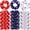 Patriotic, variant on 80 count Teacher Satin Hair Scrunchies Pencil Ruler Silk Hair Ties Elastic Bands Ropes Ponytail Holders Ties to School Accessories for Women Party Favors