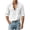 White, variant on Men's Spread-Collar Dual-Pocket Roll-Up Textured Shirt, Natural Breathable Linen-Cotton for weekend shopping White S