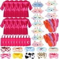 thumbnail image 1 of Suministros para fiestas de spa Bonuci, 50 unidades, para niñas, con bata y pantuflas, 1 of 6