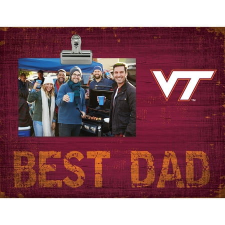 Virginia Tech Hokies 8'' x 10.5'' Best Dad Clip Frame - No (Best Dorms At Virginia Tech)