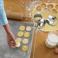thumbnail image 5 of 2/1 Sets Cookie Cutter Set (3 Pieces/Set), Stainless Steel Round Cookies Cutter with Handle, Round Flat Baking Dough Tools, 5 of 7