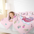 thumbnail image 5 of Homewish Dreamy Unicorn Teens Bedding Comforter Set, Rainbow Stars Cloud Twin Comforter Sets, Kawaii Cartoon Animal Reversible Bedding Set, Lightweight Room Decor, 2-Piece, 5 of 9