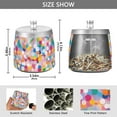 thumbnail image 2 of Yayeee Ashtray with Lid for Cigarette Smokeless Stainless Steel Home Ash Holder, Purple Colorful Circles, 2 of 7