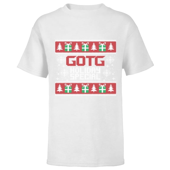 Marvel Guardians of the Galaxy: Holiday Special Ugly Sweater - Short Sleeve T-Shirt for Kids - Customized-White