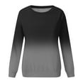 thumbnail image 4 of DondPO Hoodies for Women Long Sleeve Shirts Plus Size tops Casual Blouses for Women Crewneck Loose T Shirts Trendy Tunics Sweatshirt for Women Oversized Sweatshirt for Women Black L, 4 of 5
