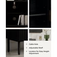 thumbnail image 3 of Joyyskill TV Stands Farmhouse Entertainment Center with Fluted Sliding Doors TV Console Cabinet with Adjustable Shelf and Storagefor 65, 70, 75 Inch TV, Black, 3 of 6