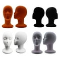 thumbnail image 4 of Flocking Foam Female Head Model Wig Hat Holder DIY Props Headwear Display Mold, 4 of 10