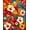 Red, Pattern 3, variant on ODIKA 2'x3' Machine Washable Non-Slip Area Rug, Whimsical Bright Botanical High Traffic Rug, Red, 14521