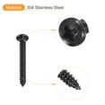 thumbnail image 4 of #6 x 1-3/16" Phillips Pan Head Self-tapping Screw, 50pcs - 304 Stainless Steel Round Head Wood Screw (Black), 4 of 6