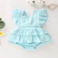 thumbnail image 3 of Newborn Infant Baby Girls Sleeveless Ruffle Romper Bodysuit Outfit Set, 3 of 4