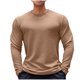 thumbnail image 2 of pstuiky manga larga para hombre, Suéter de manga larga con cuello redondo y base para hombre, estilo otoñal, color liso camisetas de hombre m, 2 of 3