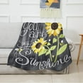 thumbnail image 6 of You are My Sunshine Blanket Fleece Throw Blankets 40'''' x 50'''', Lightweight Super Soft Microfiber Sunflowers and Bees Warm Fuzzy Plush Cozy Luxury Bed Blankets All Season for Couch/Sofa/Gift, 6 of 6