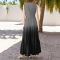 thumbnail image 4 of Akafmk Summer Dresses for Women Casual Dresses,Gradient Color V-Neck Mid-Length Dress Sleeveless Tank Midi Dresses Loose Fitting Flowy A Line Beach Sundress, 4 of 4