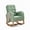 Light green lambswool without footrest, variant on Upholstered Rocking Chair, Nursery Glider Chair with High-Density Foam, Hardwood Frame.