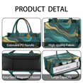 thumbnail image 4 of Large Capacity Tote Bag,Teal and Gold Marble Glitter Waves Pattern Handbag Fashion Luxury Tote Bag,15.7"x13"x 5.1" Inches,Laptop Compatible, 4 of 5