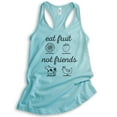 thumbnail image 1 of Eat Fruit Not Friends Tank Top, Ladies Racerback Tank Top, Cute Vegan Tank, Funny Vegan Tank, Cancun, X-Large, 1 of 3