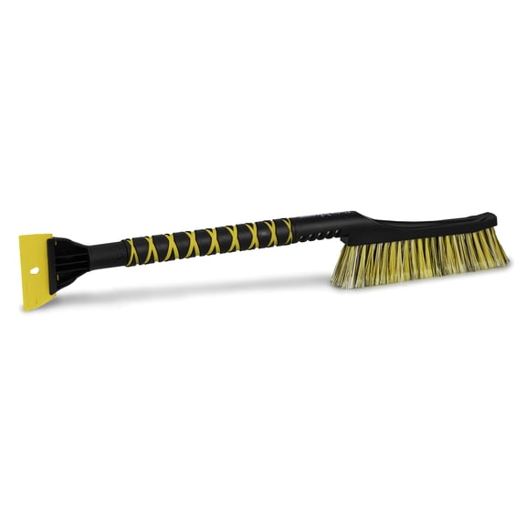 PolarXtreme 26-inch Snow Brush with Aluminum Ice Scraper and Comfort Grip