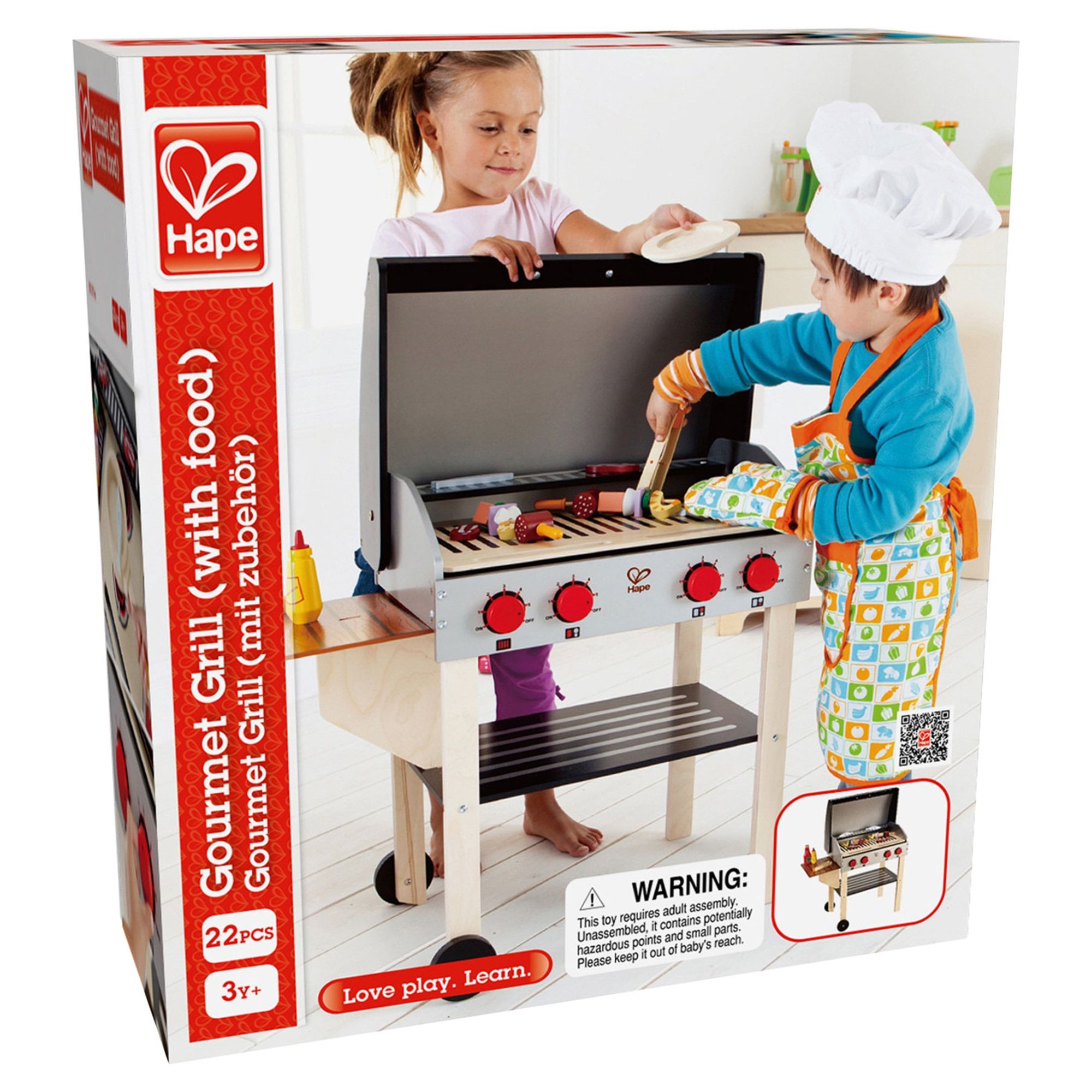 Hape Gourmet Grill Wooden Play Kitchen & Food Accessories, 22 Pieces - image 4 of 7