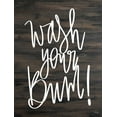 thumbnail image 2 of Jaxn Blvd. 19x24 White Modern Wood Framed Museum Art Print Titled - Wash Your Bum!, 2 of 4