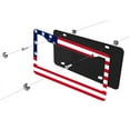 thumbnail image 2 of Vintage American Flag License Plate Frame USA Flag License Plate Aluminum Funny License Plate Holder Patriotic Car Accessories With Screws Car Decoration 12.3" x 6.3"Fits Standard Vehicles Size, 2 of 5