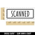 thumbnail image 2 of Scanned Double Line Border Document Self-Inking Rubber Stamp Ink Stamper for Business Office - Black Ink - Small 1-1/2 Inch, 2 of 7