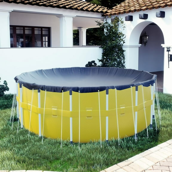ColourTree 15' Round Winter Swimming Pool Cover Waterproof Tarps for Above Ground and Inground Pool (Cover Size: 19' /4 f t.Overlap)