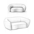 thumbnail image 5 of Simpli Home Sherri 69 inch Wide Contemporary Loveseat Sofa in Stone Grey Boucle Performance Fabric, 5 of 16