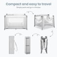 thumbnail image 5 of Dream On Me Zodiak Portable Play Yard With Carry Bag And Shoulder Strap, Cool Gray, 5 of 14