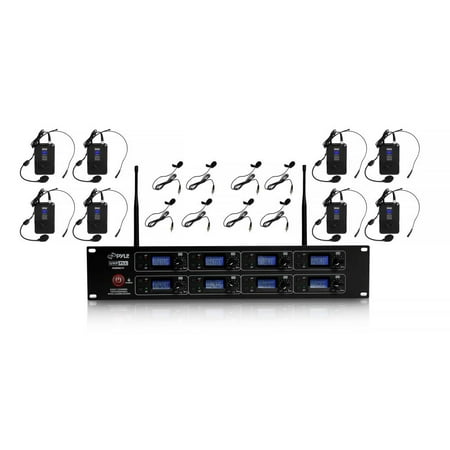8 Channel Microphone Pre Amplifier - Pyle 8-Channel UHF Wireless Microphone & Receiver System