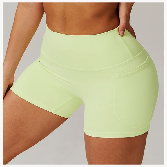LYMAYTER Fitness Shorts for Women Summer High Waist Quick-Dry Yoga Seamless Trendy Casual Wear S-XL