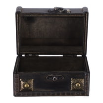 NIAIZEK charming vintage wooden treasure box for decorative use 1Set
