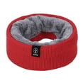 thumbnail image 4 of Prolriy Neck Gaiter Women&Men Winter Slouchy Knit Warm Scarf Knitted Wool Bib Windproof Scarf Neck Warmer Scarf for Women Red, 4 of 7