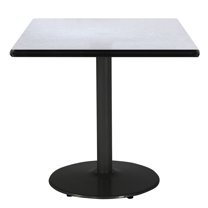 KFI Studios Mode 3' Square Dining Table, Grey Nebula, Black Base