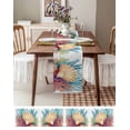 thumbnail image 6 of Hokiten Table Runners 48 Inches Long Dress Scarves, Summer Coastal Farmhouse Kitchen/Dining Table Runner, Short Coffee Tablerunners, Ocean Watercolor Shell Coral 13x48 Inch, 6 of 7