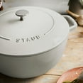 thumbnail image 5 of Staub Cast Iron Essential French Oven, Dutch Oven, 5-quart, serves 5-6, Made in France - White Truffle, 5 of 9