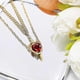 thumbnail image 5 of Heart and Sword Couples Necklace Gold Stainless Steel Pink Heart Zirconia Chain Trendy Matching Sword Through Heart Necklace Set Romantic Necklaces fo, 5 of 5