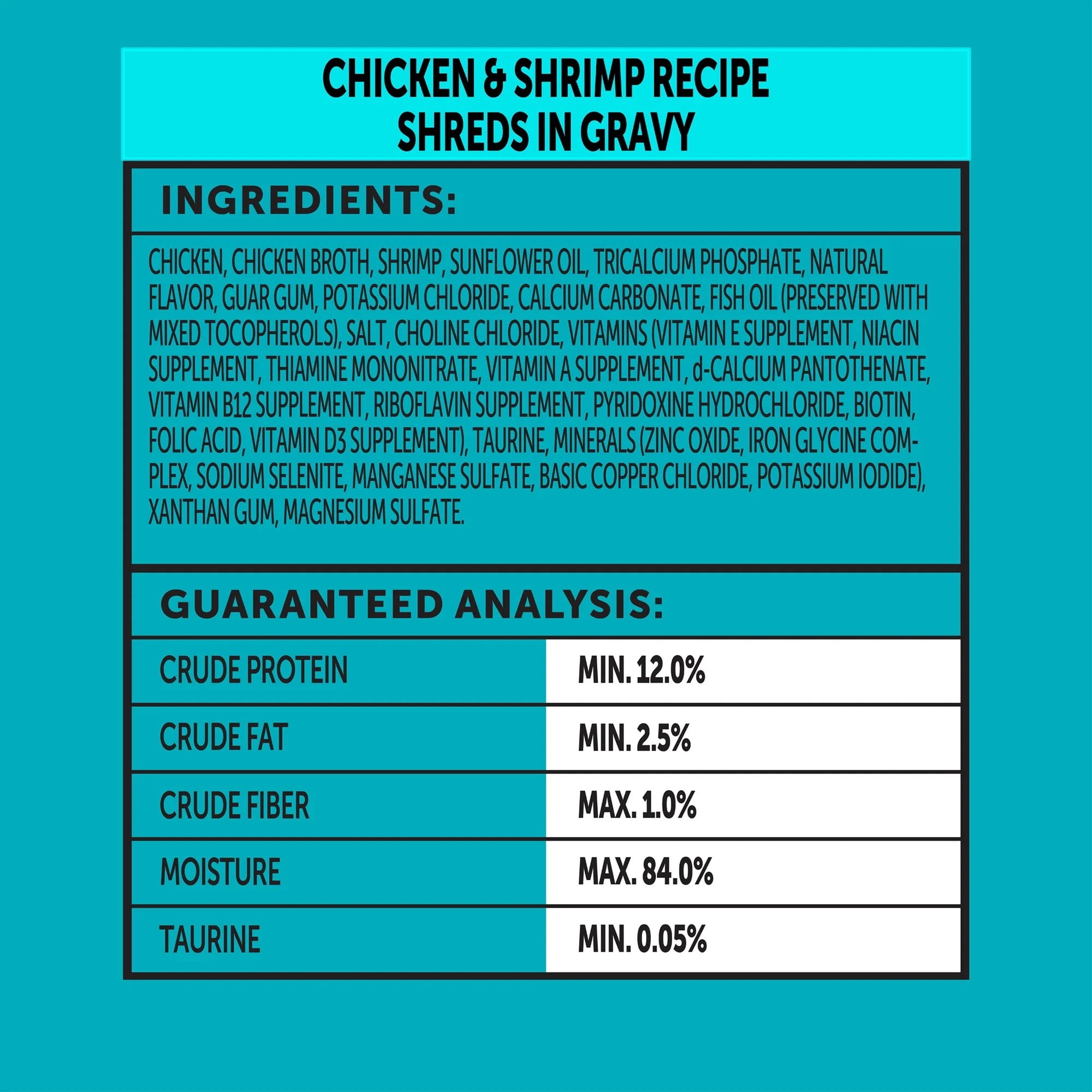 (24 pack) Vibrant Life Chicken & Shrimp Shreds Wet Cat Food, 3 oz Can