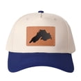 thumbnail image 4 of Upper Peninsula of Michigan Leather Patch Embroidered Color Block Trucker Hat Unisex Adjustable Cotton Breathable Fashion Cap for Travel Daily Wear, 4 of 11