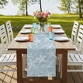 thumbnail image 4 of Table Runners 108 Inches Long Dress Scarves, Blue White Starfish Farmhouse Coffee/Dining/Kitchen Table Runner for Living Room, Coastal Ocean Summer Sea Nautical 13x108 Inch, 4 of 9