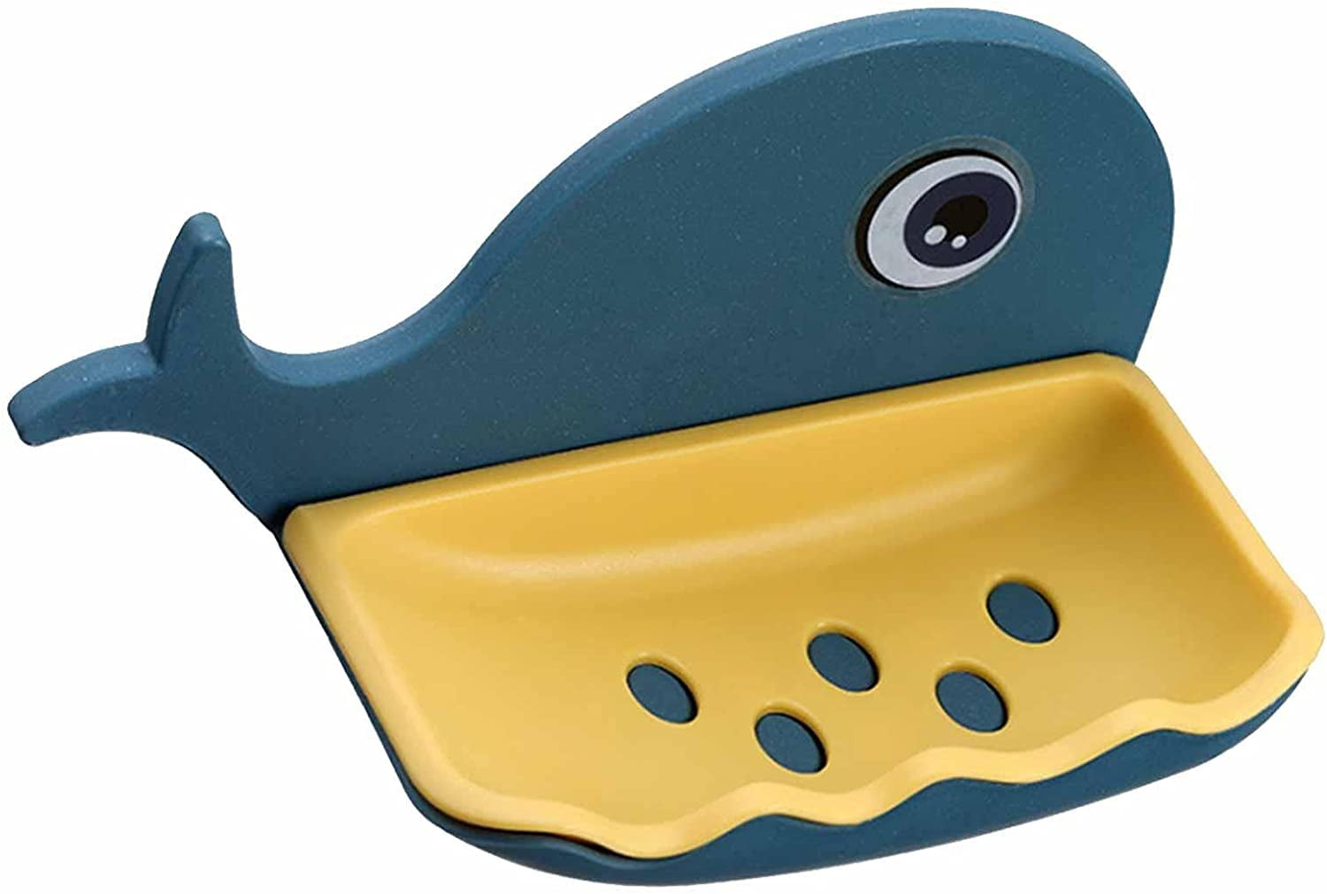 Soap Dish Holder, NoDrilling Rubber Soap Holders, Wall Mounted Whale