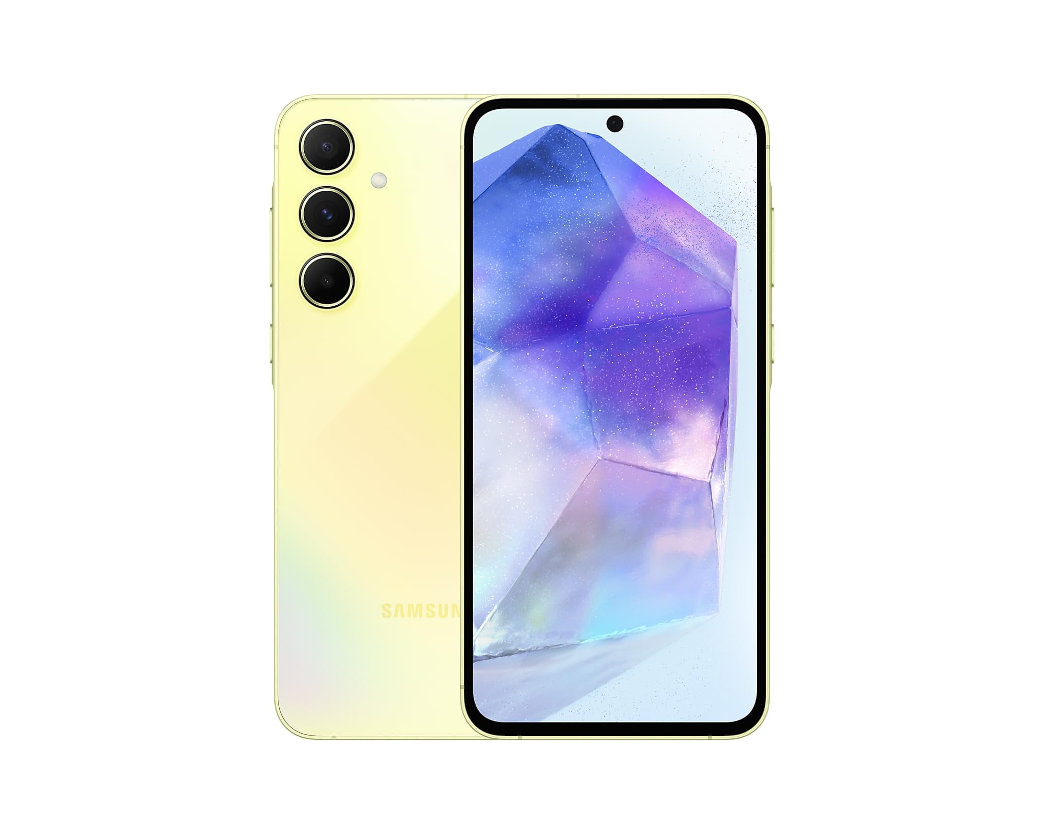 Samsung Galaxy A55 5G (128GB + 8GB) (for Tmobile Mint Tello & Global) GSM Unlocked (No CDMA) 6.6" 120Hz 50MP (International Model) (Lemon)