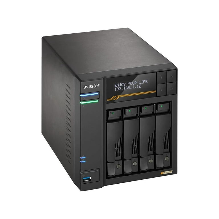 外付けハードディスク・ドライブ ASUSTOR AS6804T NAS DDR5/32GB 10Gbe/5Gbe Asustor Lockerstor 4 Gen3 AS6804T, 4 Bay NAS, AMD Ryzen Quad-Core