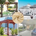 thumbnail image 7 of Uxcell Outdoor Curtains for Patio Waterproof, 150W x 108L Inch Heavy Gazebo Curtains for Outdoor Patio, Porch, Sunlight [Cream, Grommet Top], 7 of 7