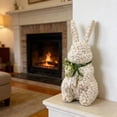 thumbnail image 1 of Fesfesfes Bunny Easter Decor,Natural Woven Bunny Figurine w Spring Decor Easter Decorations for The Home,Decorative Farm Animals as Table Centerpieces, 1 of 6